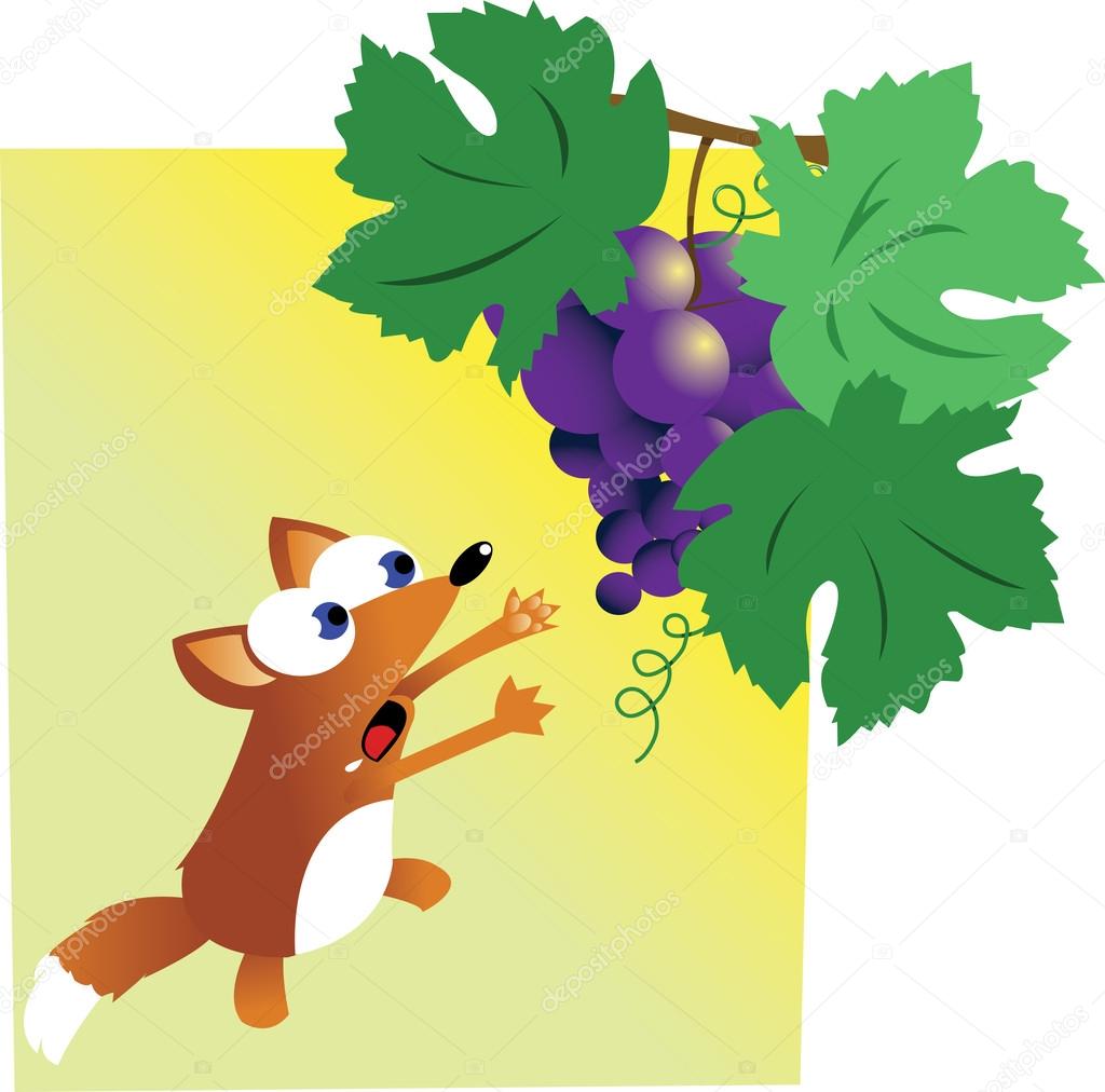 Fox and Grapes — Stock Vector © pcanzo 14042239