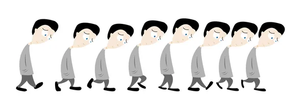üzgün adam yürüyor