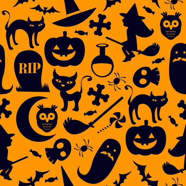 Seamless halloween background — Stock Vector