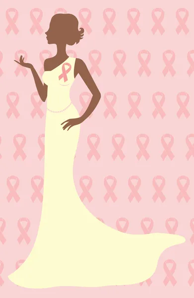 Belle combattante du cancer — Image vectorielle