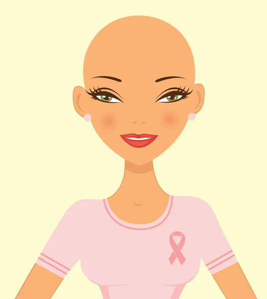 Breast cancer awareness woman — Stock Vector