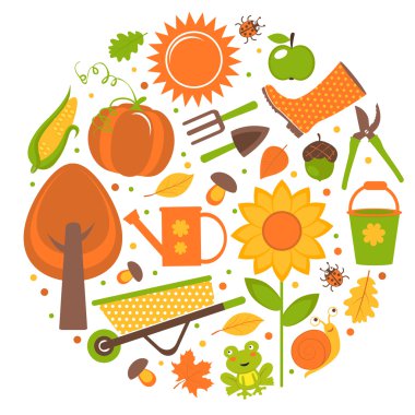 yuvarlak Bahçe kompozisyon