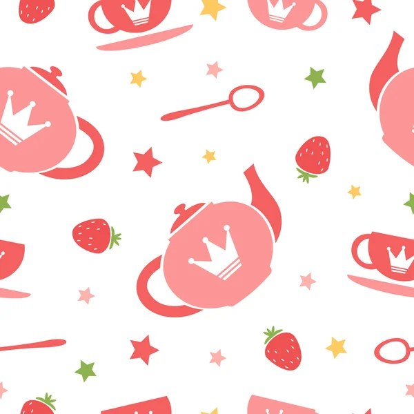 Tea party background — Stock Vector