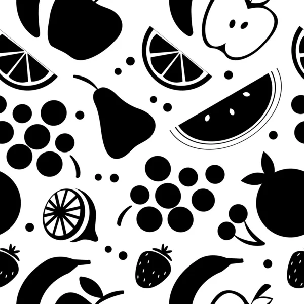 Patrón sin costura de fruta — Archivo Imágenes Vectoriales