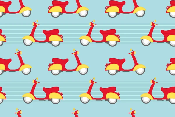 Retro scooter seamless mönster — Stock vektor