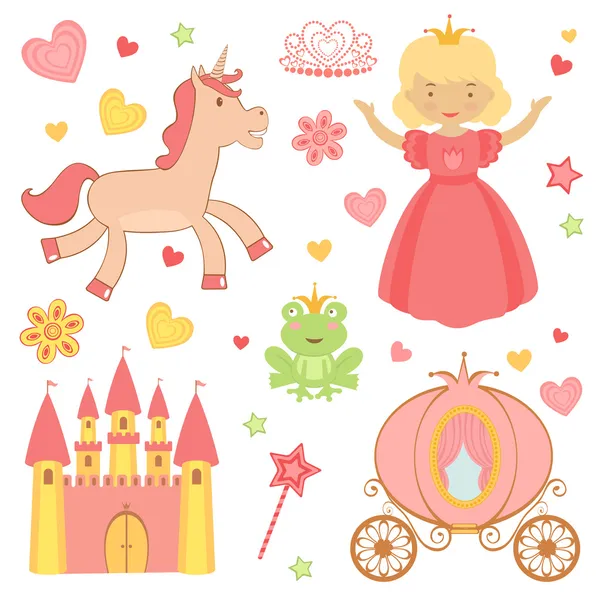 Prinses pictogrammen — Stockvector