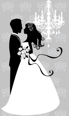 Gelin ve damat kucaklıyor