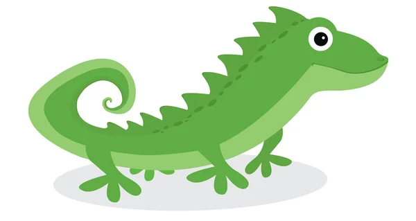 Cute iguana character — Stock Vector