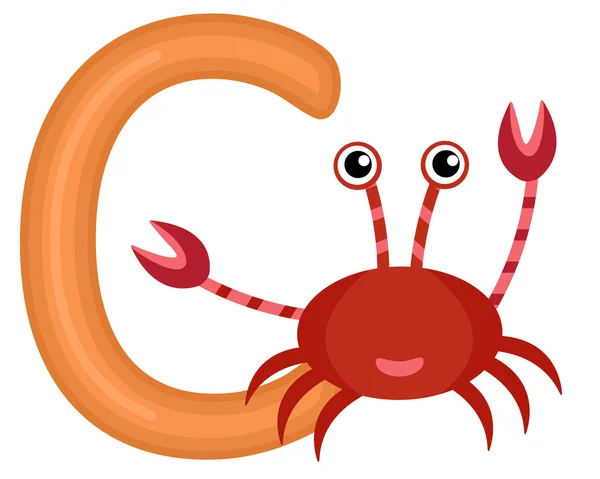 C este pentru crab — Vector de stoc