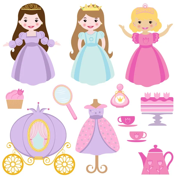 Princess party — Stock Vector