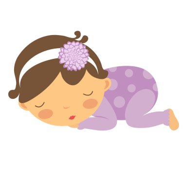 sevimli yeni doğan kız slleping