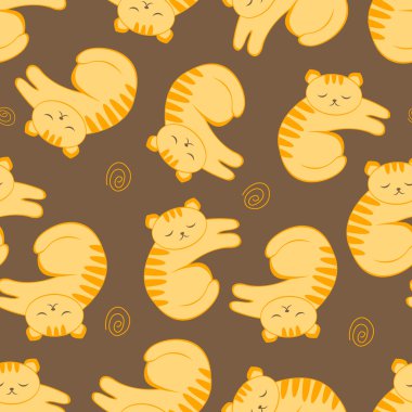 Uyuyan kedi sorunsuz arka plan