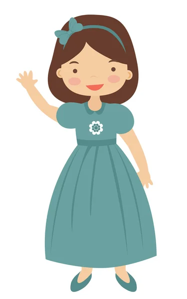 50-s estilo niña — Vector de stock