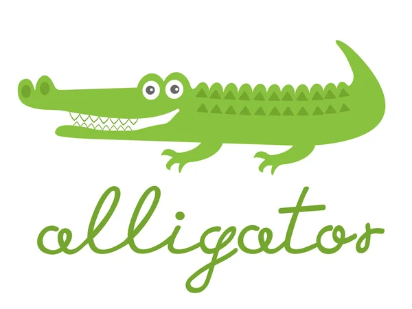 Cute alligator — Stock Vector