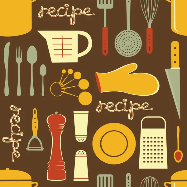 Μαγειρική συνταγή μοτίβο — Διανυσματικό Αρχείο