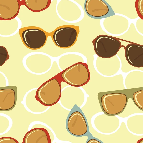 Fashion glasses seamless background — Stok Vektör