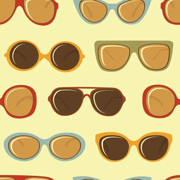 Lunettes de soleil mode, motif sans couture — Image vectorielle