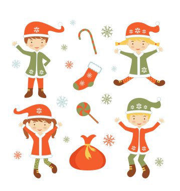 sevimli Noel Baba yardımcıları