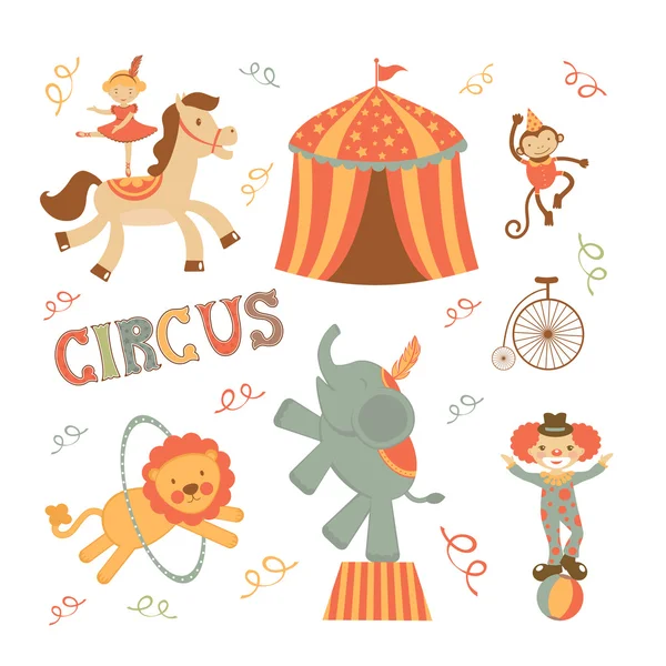 Ensemble de cirque — Image vectorielle