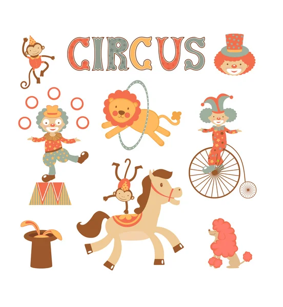 Colorful circus performance — Stock Vector