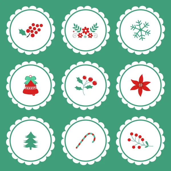 Noël éléments graphiques décoratifs — Image vectorielle