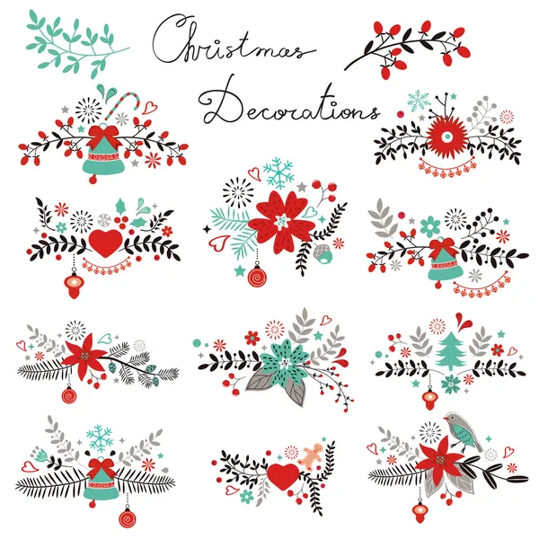 Decoraciones de Navidad — Archivo Imágenes Vectoriales