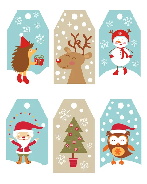 Karácsonyi ajándék-Címkék — Stock Vector