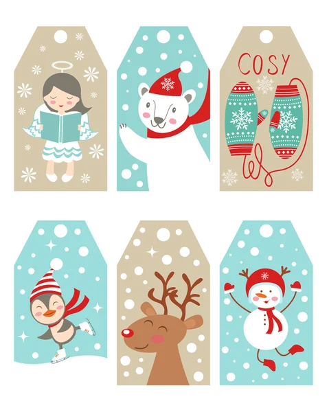 Noel ve yeni yıl hediye etiketleri