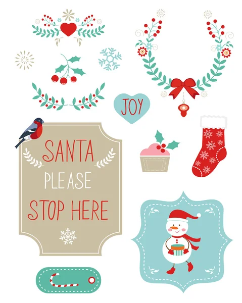 Leuke kerst clipart — Stockvector