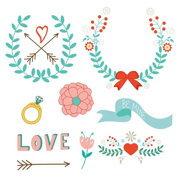 Love laurels — Stock Vector