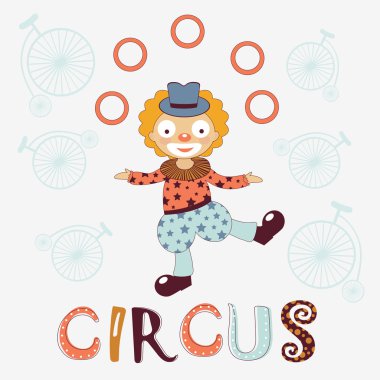 Palyaço ile şık kart