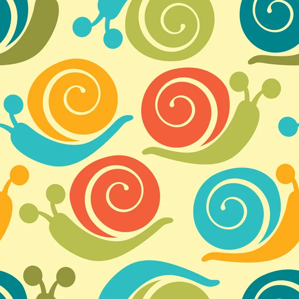 Modèle d'escargots colorés — Image vectorielle