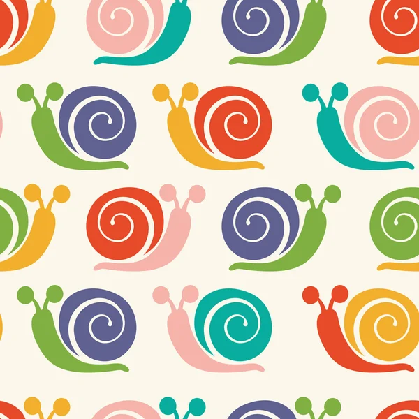 Patrón con caracoles de colores — Archivo Imágenes Vectoriales