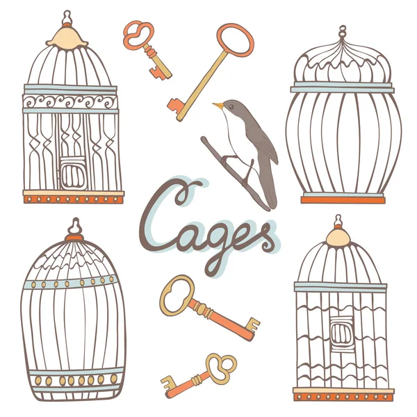 Cages collection — Stock Vector