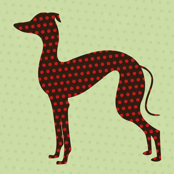 Dotted greyhound — Stock Vector