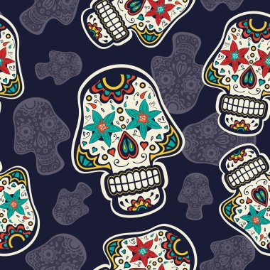 şeker kafatasları ile desen