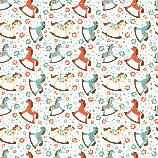 Cute rocking horses background