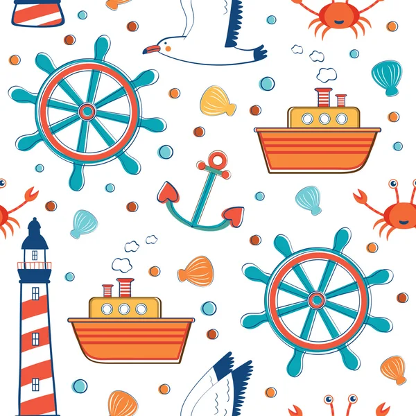 Colorful sea pattern — Stock Vector