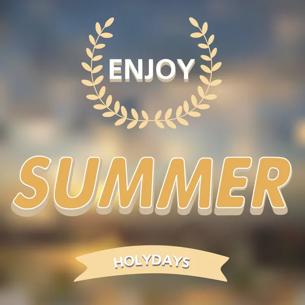 享受夏天矢量字体 — 图库矢量图片