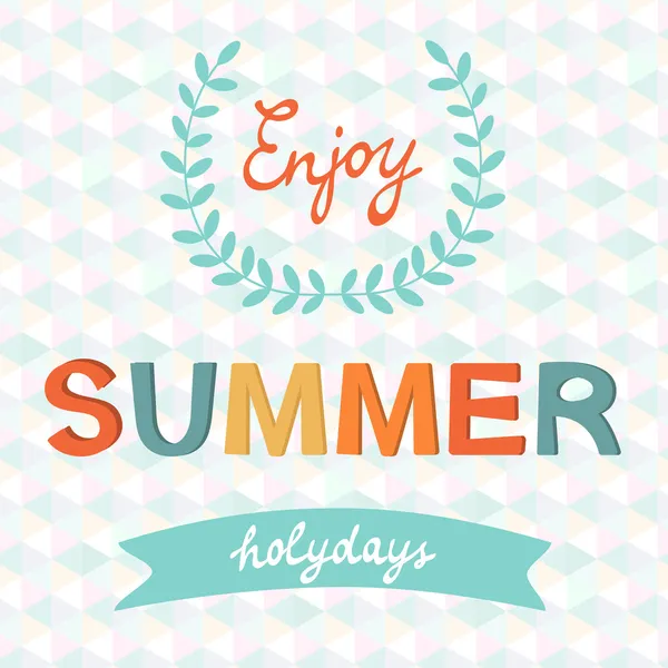 Enjoy summer vector typography — Stock Vector