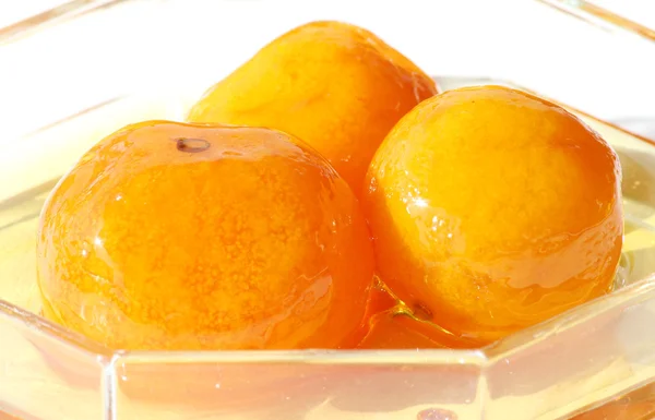 Greek Mandarin Jam in a Glass Bowl — Stock Photo, Image
