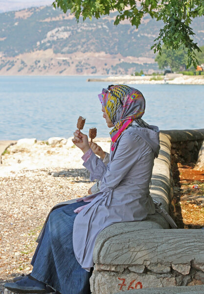 Muslim Girls with Ice Cream Bars