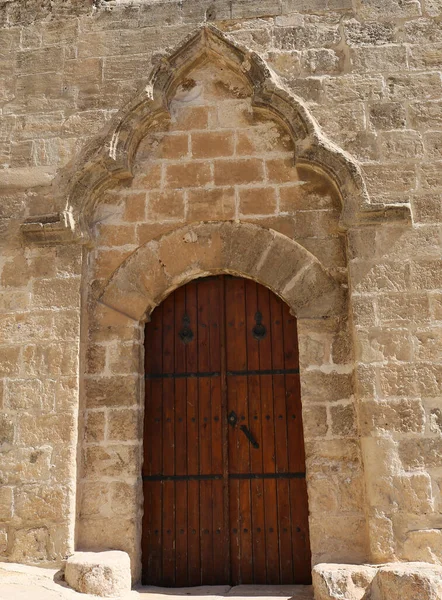 House Brown Wooden Door Mardin Turkey — Stock Photo, Image