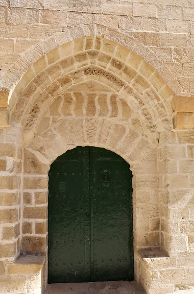 Дом Зеленой Дверью Мардине Турция — стоковое фото