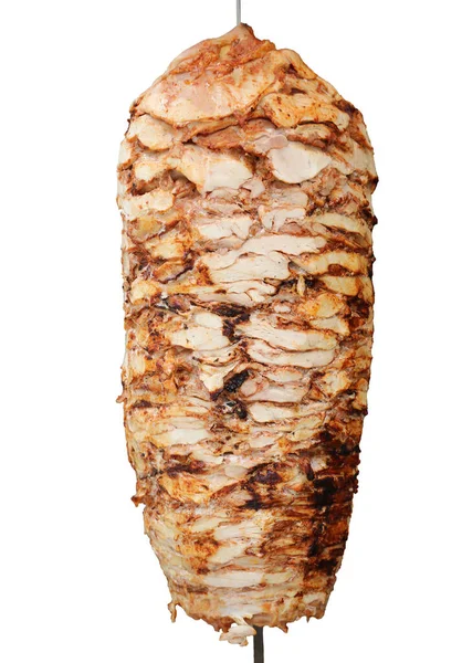 Lezzetli Türk Sokak Gıda Tavuğu Donör Kebabı Beyazda izole
