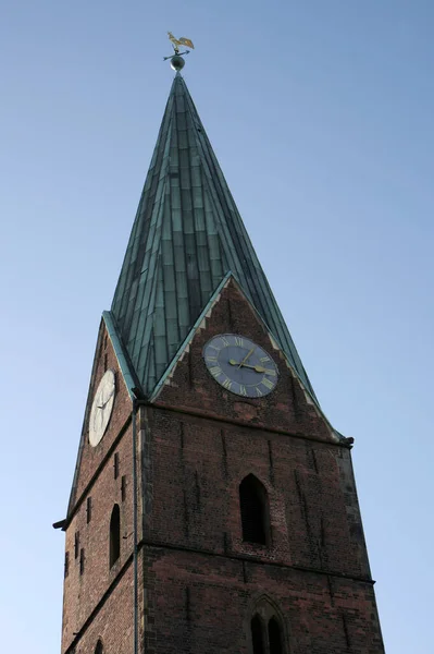 Bell Tower Clock Martini Church Bremen Germany — Stockfoto