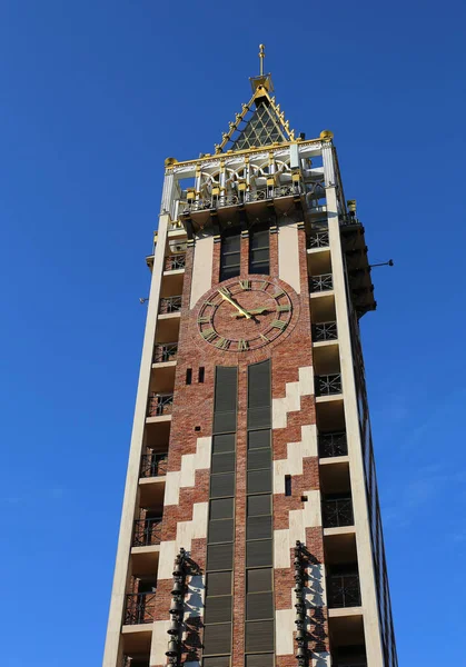 Batumi Georgia December Clock Tower Bells Piazza Square December 2021 — Stockfoto
