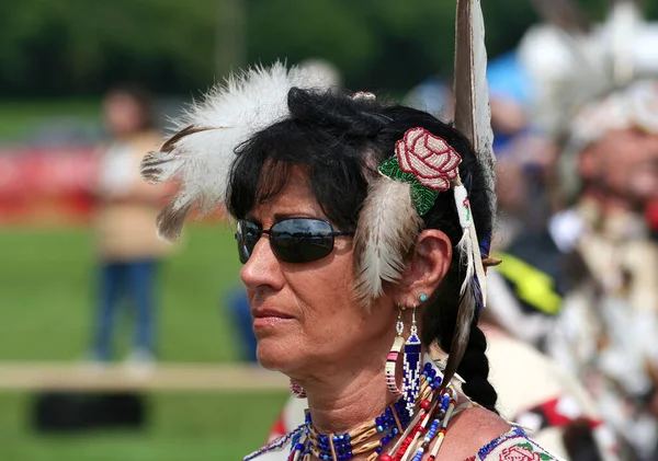 Anderson Usa Septembre Femme Amérindienne Non Identifiée Avec Des Lunettes — Photo