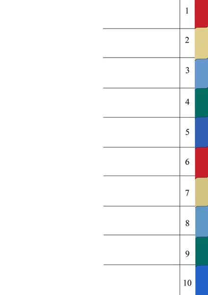 Index file with different colors for each line — Stock Photo, Image