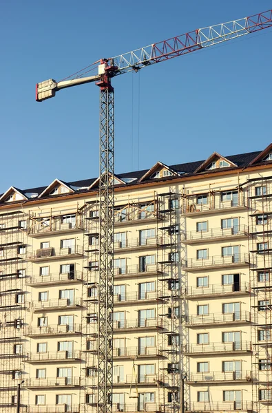 Tall building construction site — Stock Photo, Image